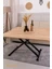 MDF Relax Akıllı Sehpa - Safir Meşe Ahşap Üst Yüzeyli Modern Tasarım 120x40 cm